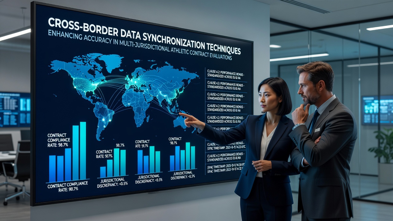 Data synchronization across borders for athletic contracts