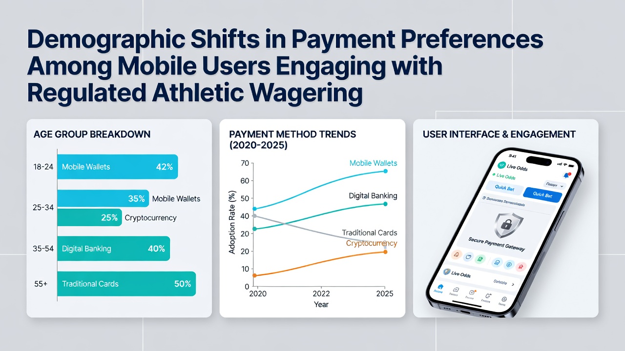 Diverse group of mobile users analyzing payment preferences in a modern betting lounge setting