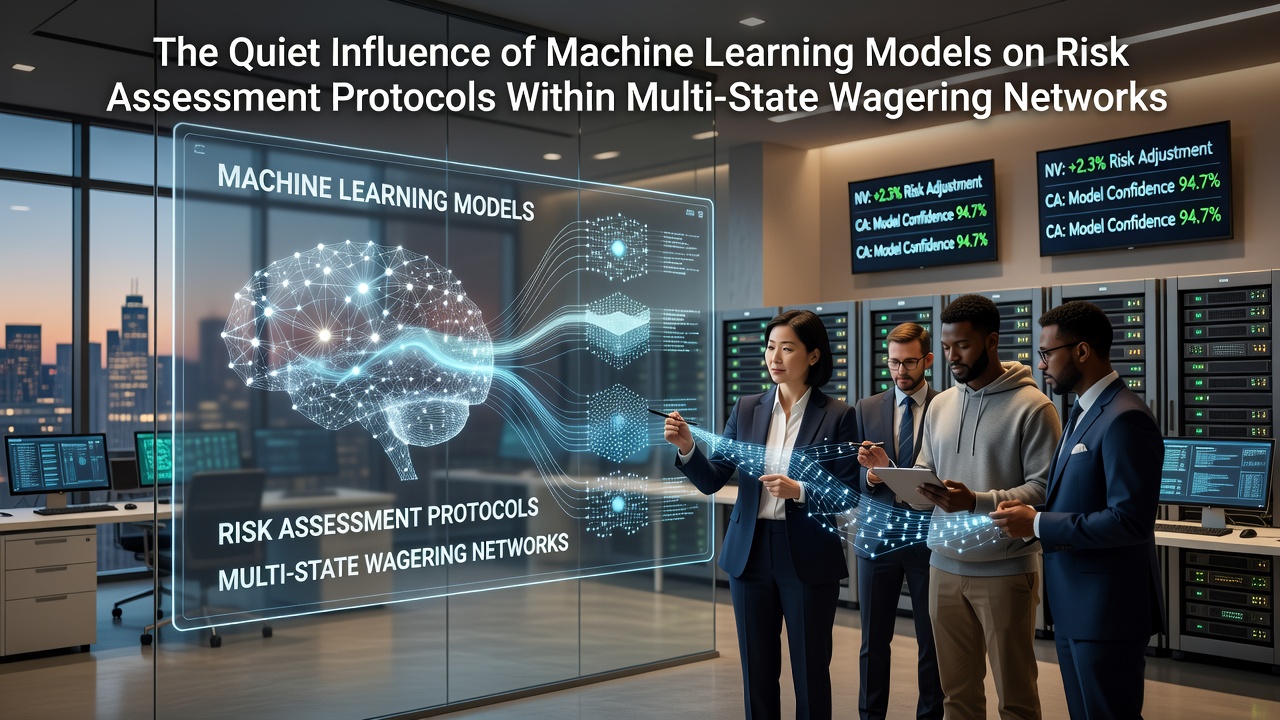 Machine learning algorithms processing risk data across state wagering networks